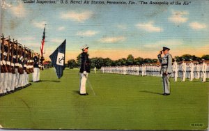 Florida Pensacola U S Naval Air Station Cadet Inspection 1943 Curteich