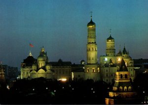 Russia Moscow The Kremlin At Night