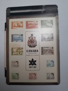 Postcard  Canada - 1867 - 1967 Centennial Issue Commemorative Stamp Box