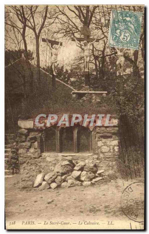 Old Postcard Paris Le Sacre Coeur Calvary