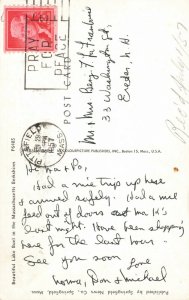 Postcard Lake Buel Massachusetts Berkshires Posted 1957