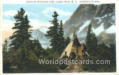 Camp at Amethyst Lake Jasper Park, BC Canada 1929 