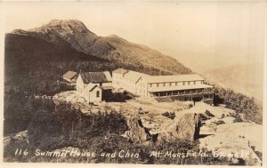 RPPC SUMMITT HOUSE & CHIN MT. MANSFIELD STOWE VERMONT DPO REAL PHOTO POSTCARD 26