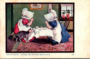 Sun Bonnet Girls Saying Grace