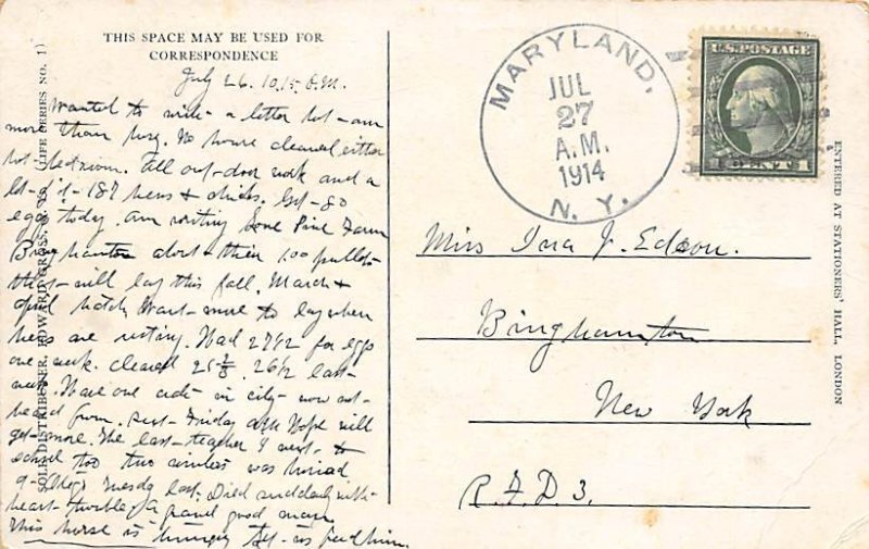 Half Past Supper Time Horse Drawn 1914 