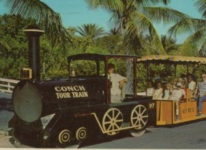 c1960s Conch Tour Train Key West Florida Island City 64 passengers postcard C102 