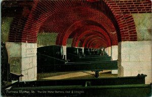 Old Water Battery Fortress Monroe Virginia VA 1910 DB Postcard E5