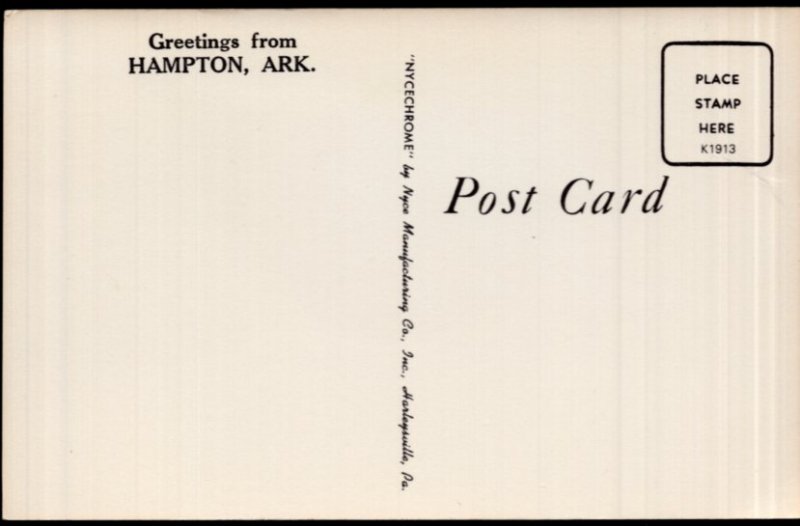 Arkansas Greetings from HAMPTON - Ring-Necked Pheasants Birds - Chrome