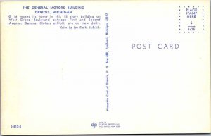 Postcard BUILDING SCENE Detroit Michigan MI AM4702