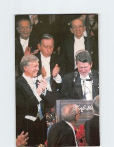 Postcard Governor Reagan and President Carter at Al Smith Dinner New York USA