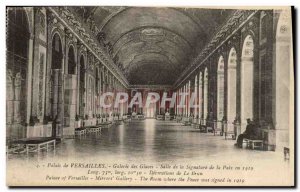 Old Postcard Palace of Versailles Hall of Mirrors Hall of the Signing of the ...