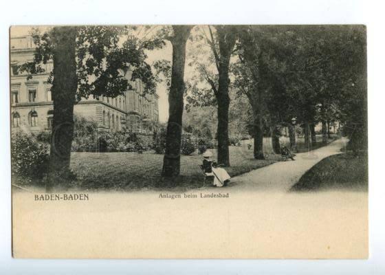 151753 GERMANY BADEN-BADEN Anlagen beim Landesbad OLD PC