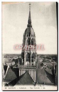 Old Postcard Bayeux Cathedral Central Tower