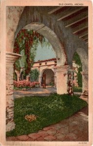 Old Chapel Arches, Mission San Juan Capistrano, California, Mission Postcard