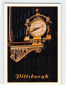 Postcard Kaufmann's Clock, Pittsburgh, Pennsylvania