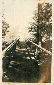 C-1905 Wanakena New York Foot Bridge Oswegatchie River RPPC real photo 320