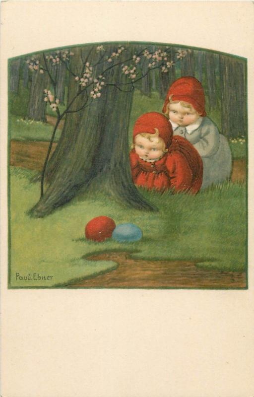 PAULI EBNER signed children Easter fantasy 