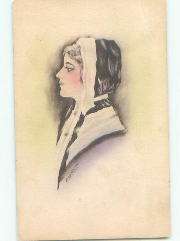 Divided-Back PRETTY WOMAN Risque Interest Postcard AA8074