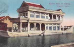 Pekin Peking China Marble Boat Summer Palace Postcard