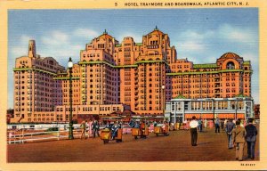 New Jersey Atlantic City Hotel Traymore and Boardwalk Curteich