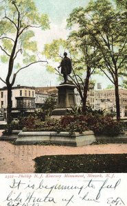 Vintage Postcard 1907 Kearney Monument Landmark Newark New Jersey Souvenir Post