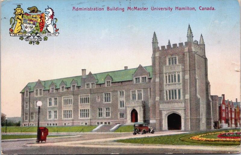 Administration Building McMaster University Hamilton ON Ontario Postcard E14