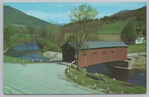 Bridge~Old Covered Wood Bridge West Arlington Vermont~Vintage Postcard