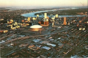 Aerial View New Orleans Louisiana Postcard Continental View Card 