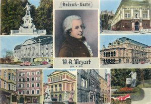 Music composers Schubert & Mozart postcards Austria multi views postcards 1960