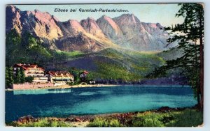 RPPC Eibsee bei Garmisch Partenkirchen GERMANY Postcard