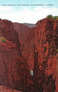 Vintage Postcard Black Canyon Rock Of The Gunnison Near Montrose Colorado CO