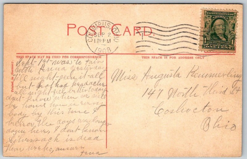 Columbus Ohio 1908 Postcard The Spring Ohio State University