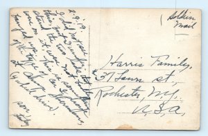 WWI Luxembourg US Army Soldier Truck Crash Off Bridge Real Photo Postcard RPPC