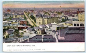 WINNIPEG, Manitoba Canada ~ BIRDSEYE VIEW of CITY  c1910s  Postcard