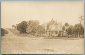 BLAINE ME COR. FT. FAIRFIELD & MAIN STREET ANTIQUE REAL PHOTO POSTCARD RPPC