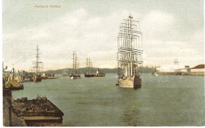 Portland, Oregon - Ships in the Portland Harbor - c1908