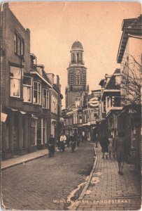 Netherlands Winschoten Langestraat Vintage Postcard 09.18