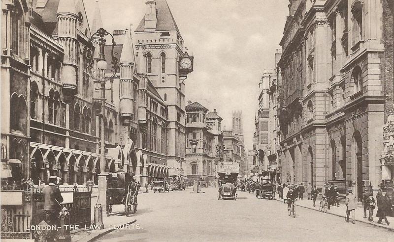 The Law Courts, London, England, Early Postcard, unused