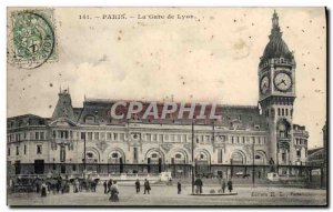 Old Postcard Paris Gare de Lyon