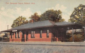 Midland Michigan Pere Marquette Depot Train Station Vintage Postcard AA84284