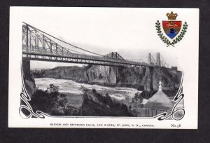 NB Bridges Saint St John New Brunswick Canada Private Postcard Carte Postale