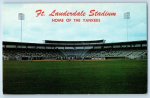 1966 Fort Lauderdale Florida Postcard Stadium World Champion New York Yankees