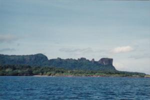 Micronesia Pohnpei Cliff Scene Along Seashore