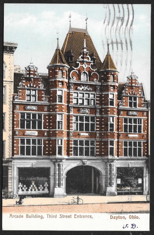 Arcade Building Third Street Entrance Dayton Ohio Used c1908