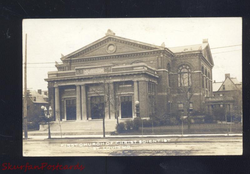 RPPC ST. LOUIS MISSOURI FIRST CHURCH OF CHRIST SCIENTIST OLD REAL PHOTO POSTCARD