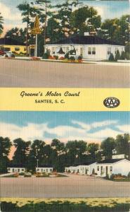 SC, Santee, South Carolina, Greene's Motor Court, Colourpicture No. K50