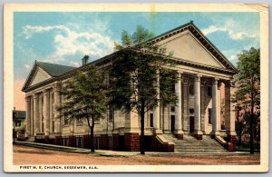 Vtg Bessemer Alabama AL First ME Methodits Episcopal Church 1920s View Postcard