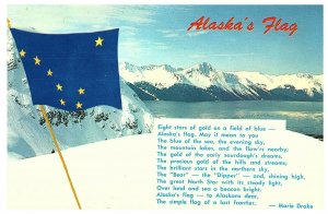 Alaska State Flag w Big Dipper Marie Drake Verse Postcard