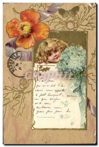 Postcard Fantasy Flowers Old Child