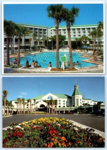 2 Postcards HILTON HEAD ISLAND, SC ~ Roadside HOTEL INTER CONTINENTAL Pool 4x6